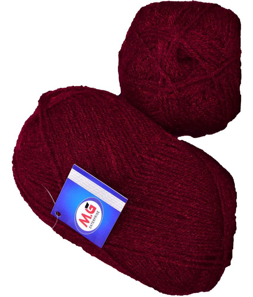     			Sunrise Mehroon (300 gm)  Wool Ball Hand knitting wool / Art Craft soft fingering crochet hook yarn, needle knitting yarn thread dye  M
