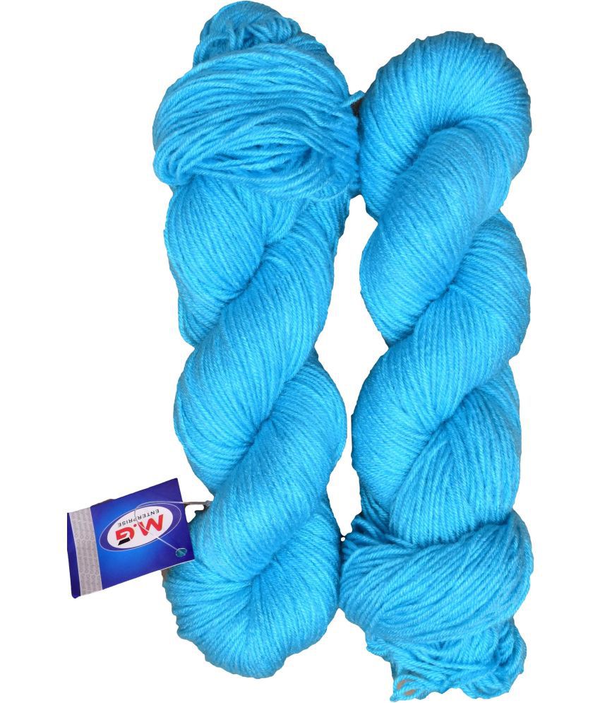     			Tin Tin Aqua Blue (300 gm)  Wool Hank Hand knitting wool / Art Craft soft fingering crochet hook yarn, needle knitting yarn thread dye W XF