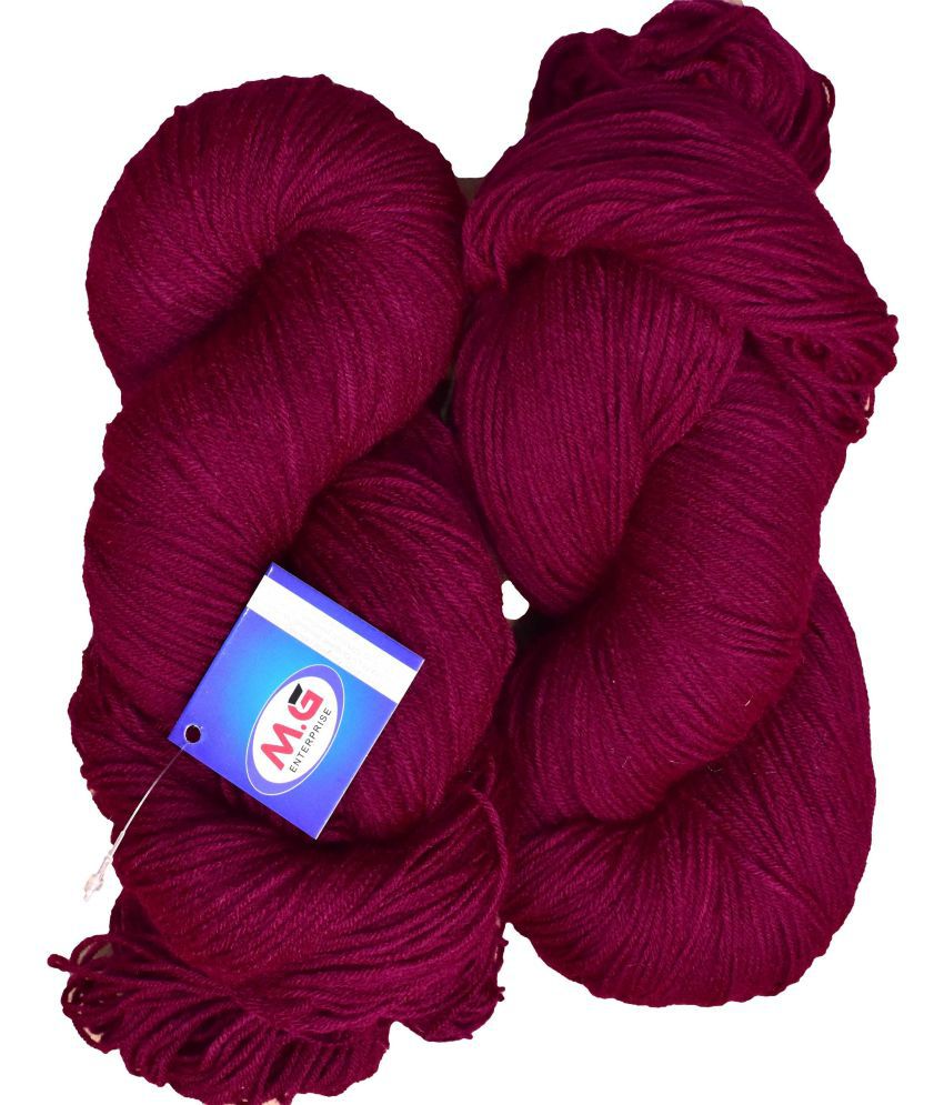     			Tin Tin Magenta (300 gm)  Wool Hank Hand knitting wool / Art Craft soft fingering crochet hook yarn, needle knitting yarn thread dyed