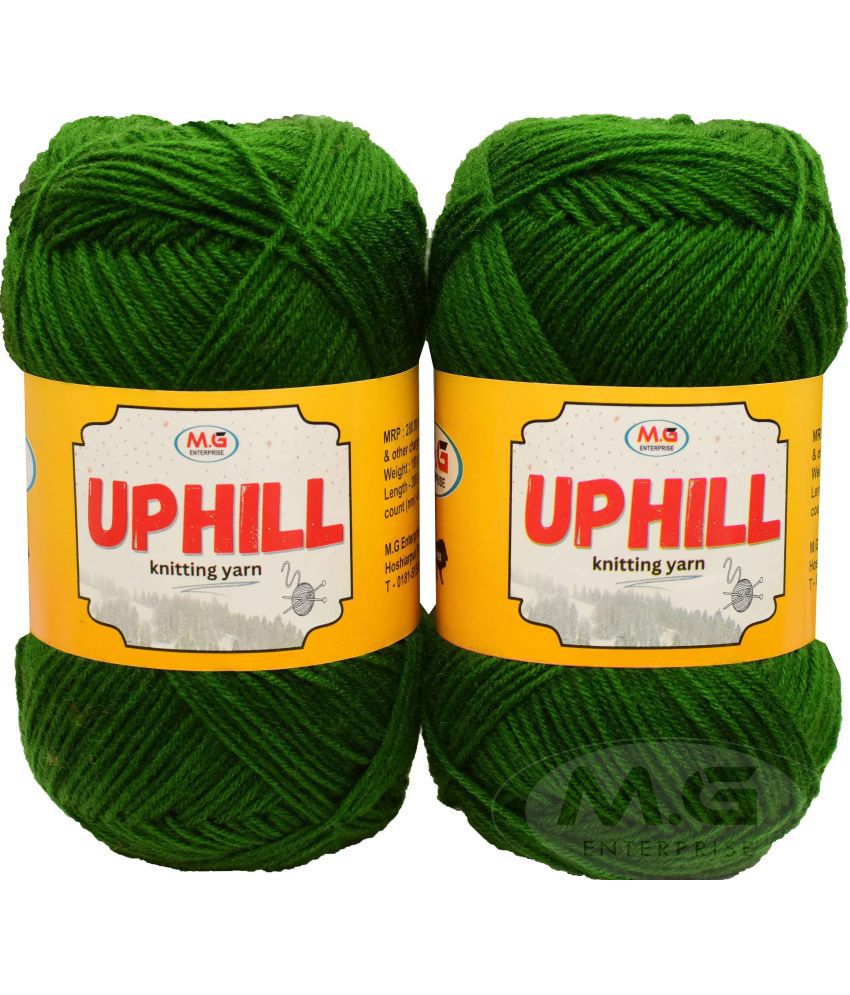     			Uphill  Leaf Green 200 gms Wool  Hand knitting wool- Art-AFAG