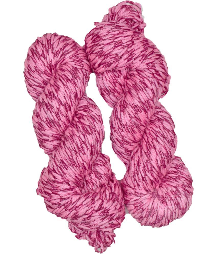     			VARDHMAN Fantasy  Pink 400 gms Wool Hank Hand knitting wool -GB Art-ADBA