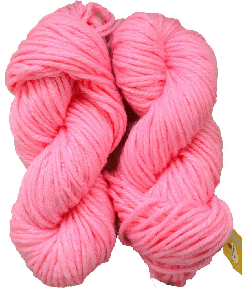     			Vardhman Knitting Yarn Thick Chunky Wool, Pink 500 gm M-G