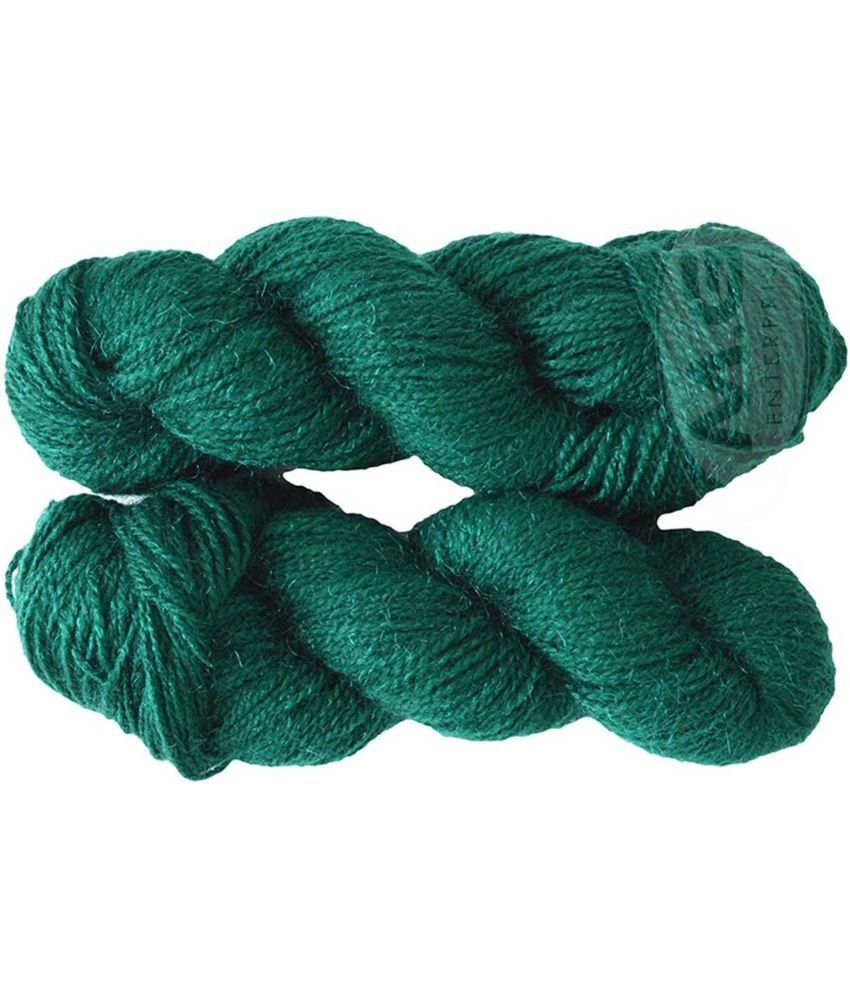     			Vardhman Rabit Excel Dark Green (300 gm)  Wool Hank Hand knitting wool