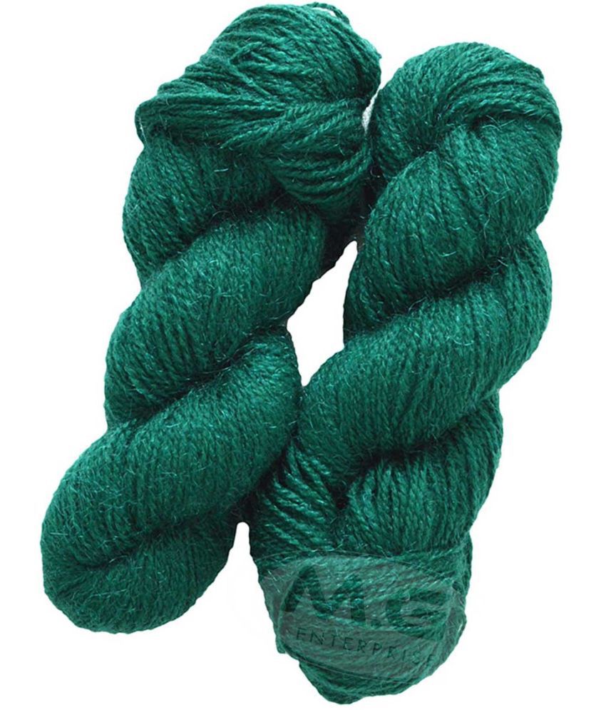     			Vardhman Rabit Excel Dark Green (400 gm)  Wool Hank Hand knitting wool