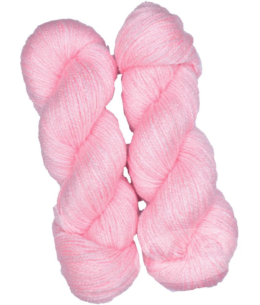     			Vardhman Rabit Excel Pink (500 gm)  Wool Hank Hand knitting wool Art-FDE