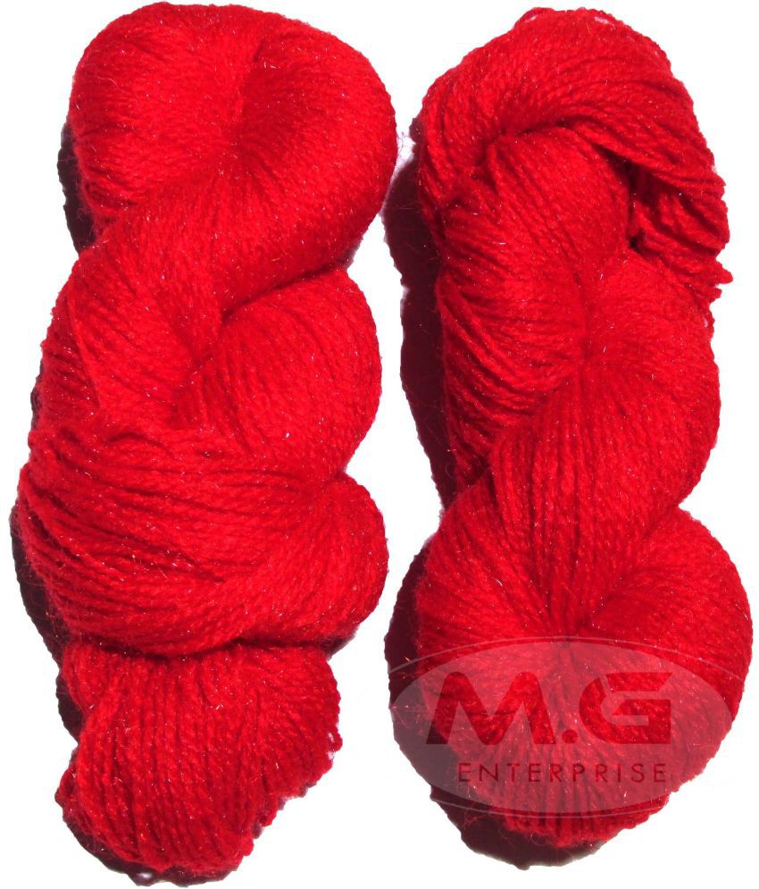     			Vardhman Rabit Excel Red (200 gm)  Wool Hank Hand knitting wool Art-FEB