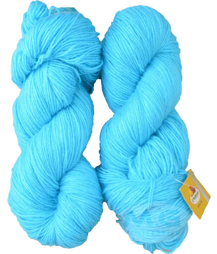     			Vardhman Rabit Excel Sky Blue (200 gm)  Wool Hank Hand knitting wool