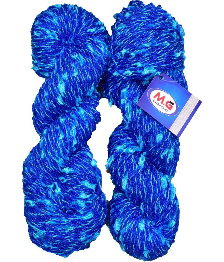     			Veronica Blue (200 gm)  Wool Hank Hand knitting wool / Art Craft soft fingering crochet hook yarn, needle knitting yarn thread dyed
