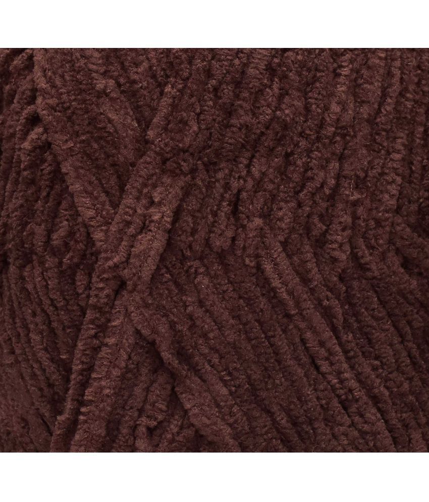     			Wool Knitting Yarn Thick Chunky Wool, Elegance S-M Choclate  WL 400 gm