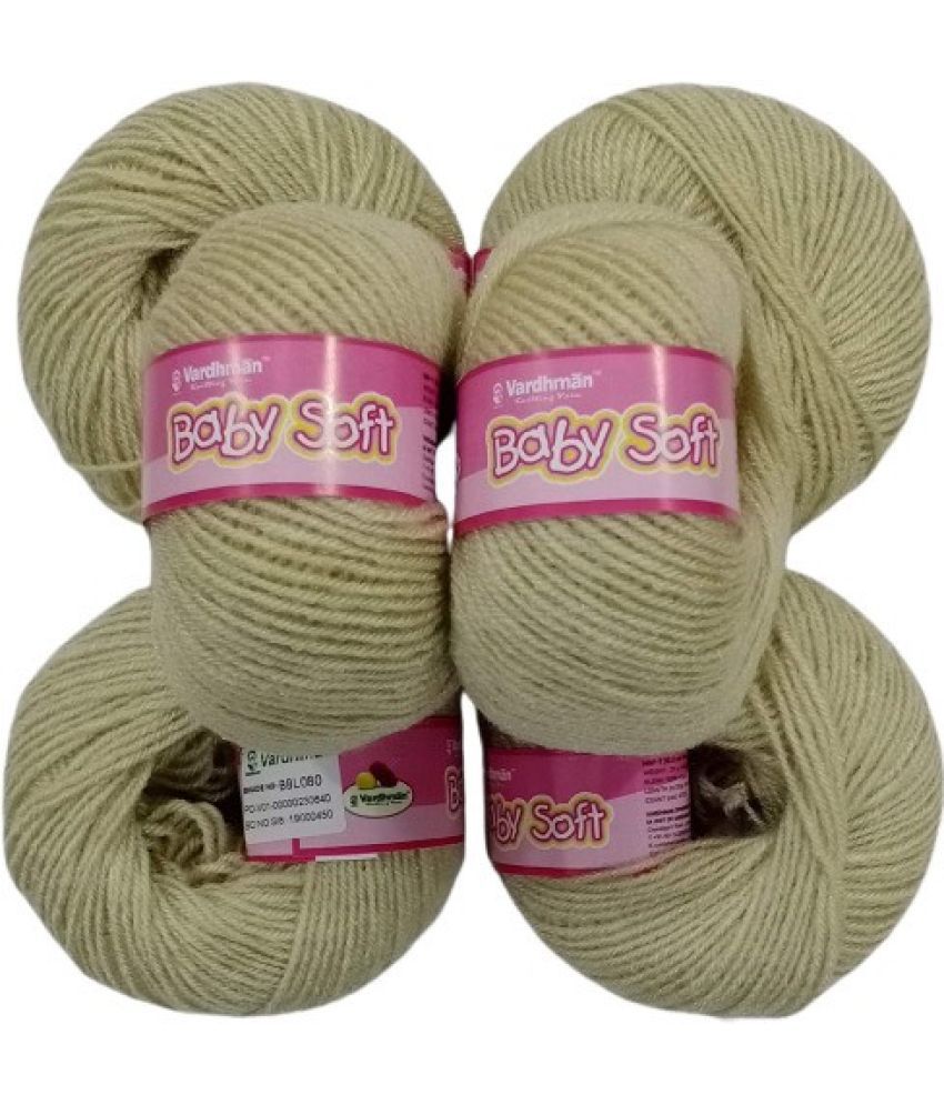     			Yarn Baby Soft Wool for Hand Knitting Fingering Crochet Hook (Skin) -Shade no.BBL080 150 gram Pack of (6)
