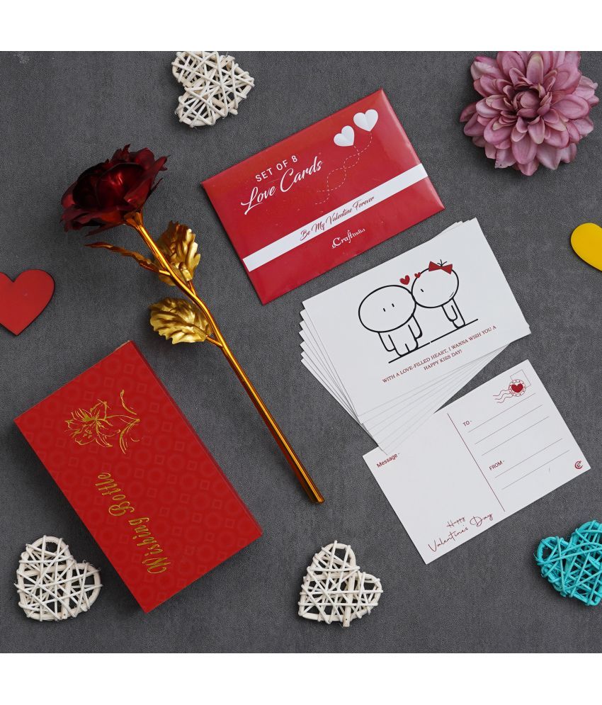     			eCraftIndia Red Paper Valentine Hamper