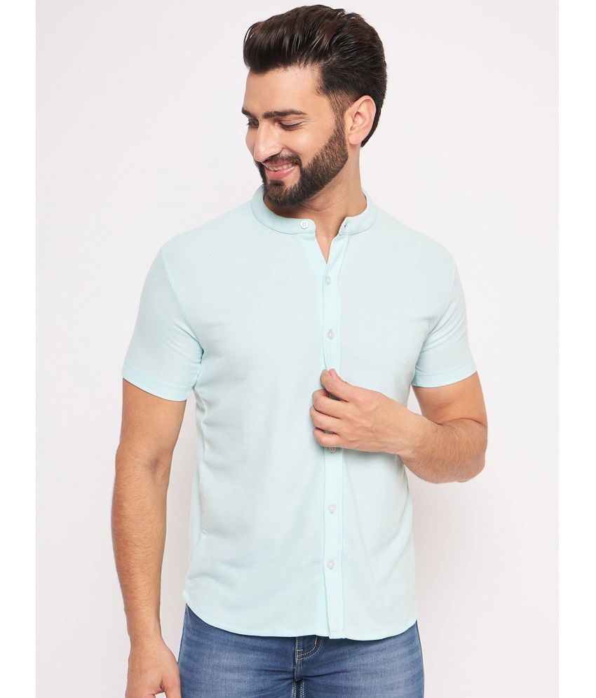     			GET GOLF Cotton Blend Regular Fit Solids Half Sleeves Men's Casual Shirt - Light Blue ( Pack of 1 )