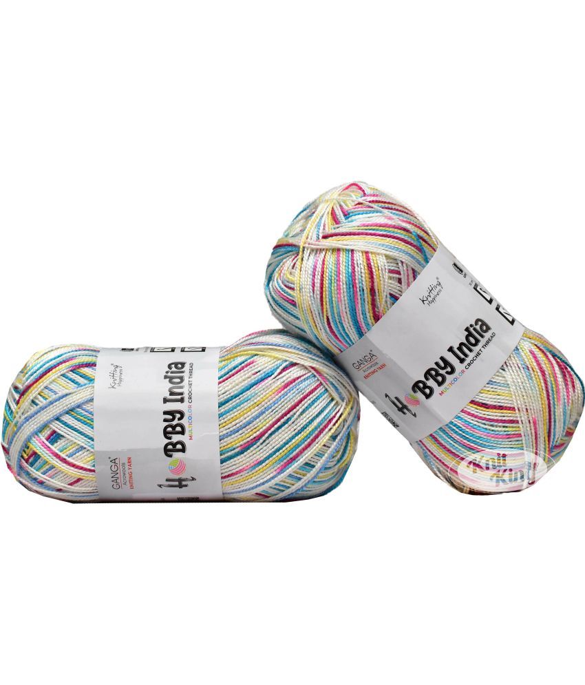     			Gan Ga Hobby India  Teal Cream 400 gmsWool Ball Hand knitting wool- Art-AEIA