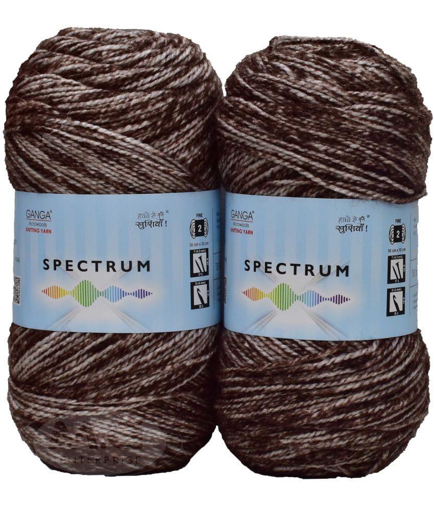    			Ganga Spectrum K_K Carbon brown mix (400 gm)  wool ART-AACI