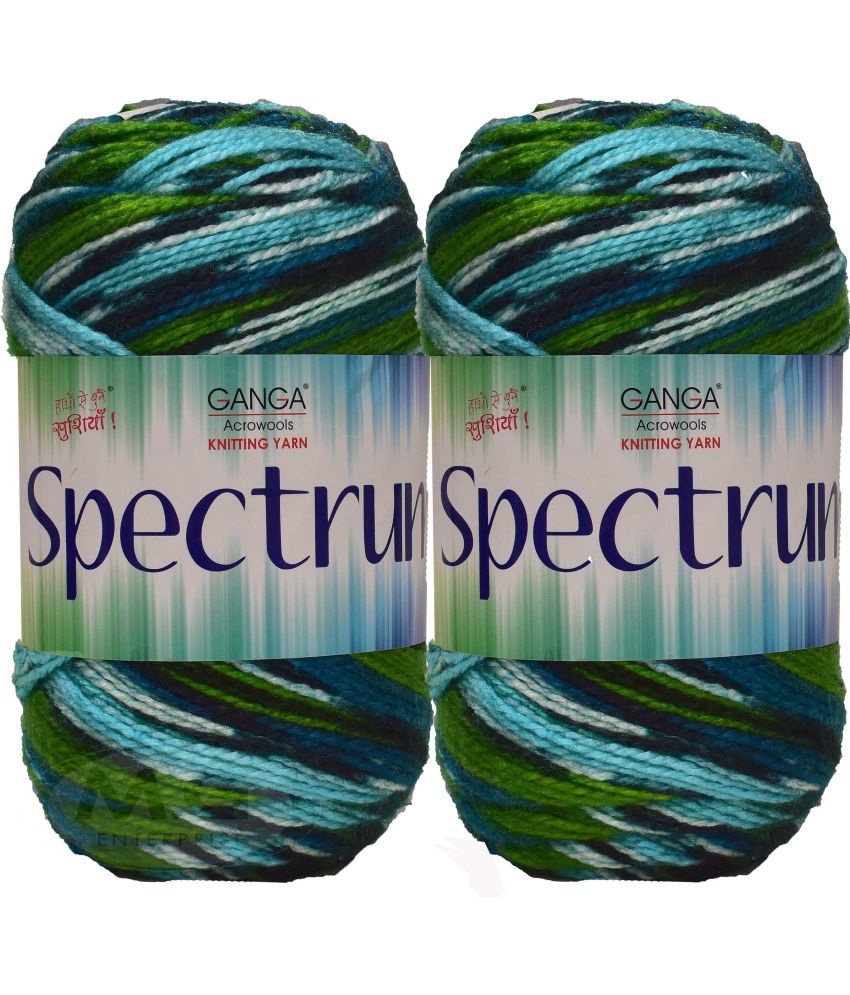     			Ganga Spectrum K_K Leaf Green (400 gm)  wool ART-GHH