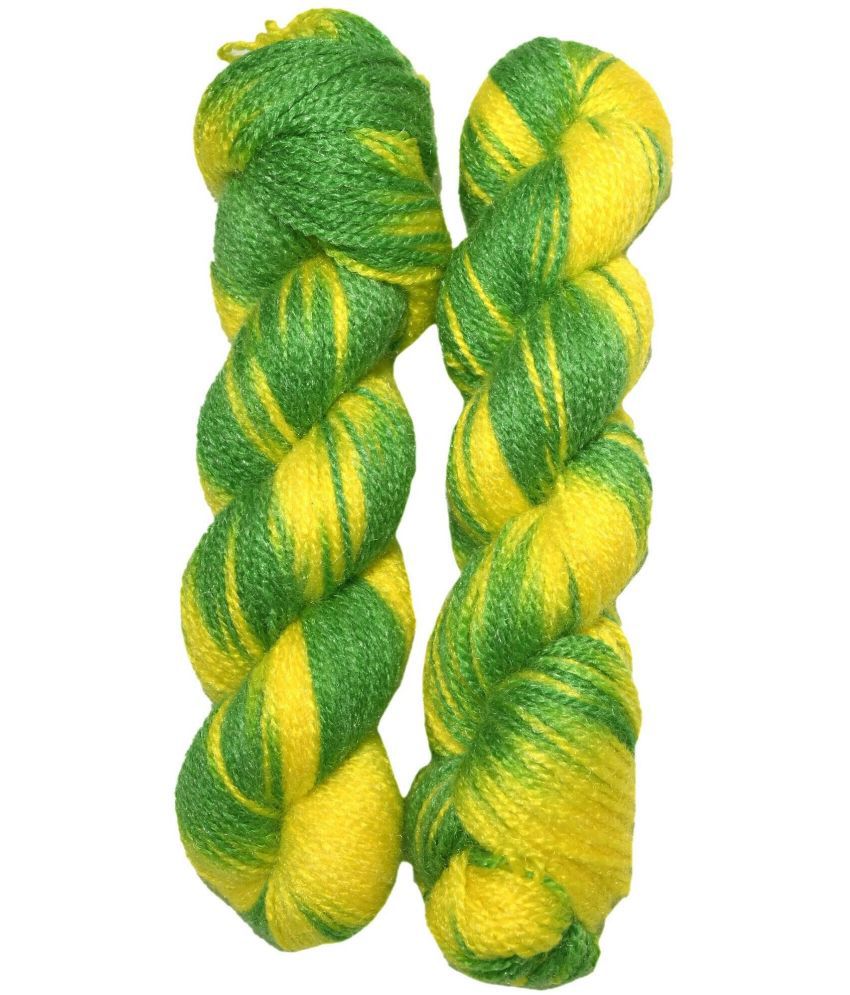     			Glowing Star Printed Hand Knitting Yarn (Chartreuse) (Hanks-200gms)