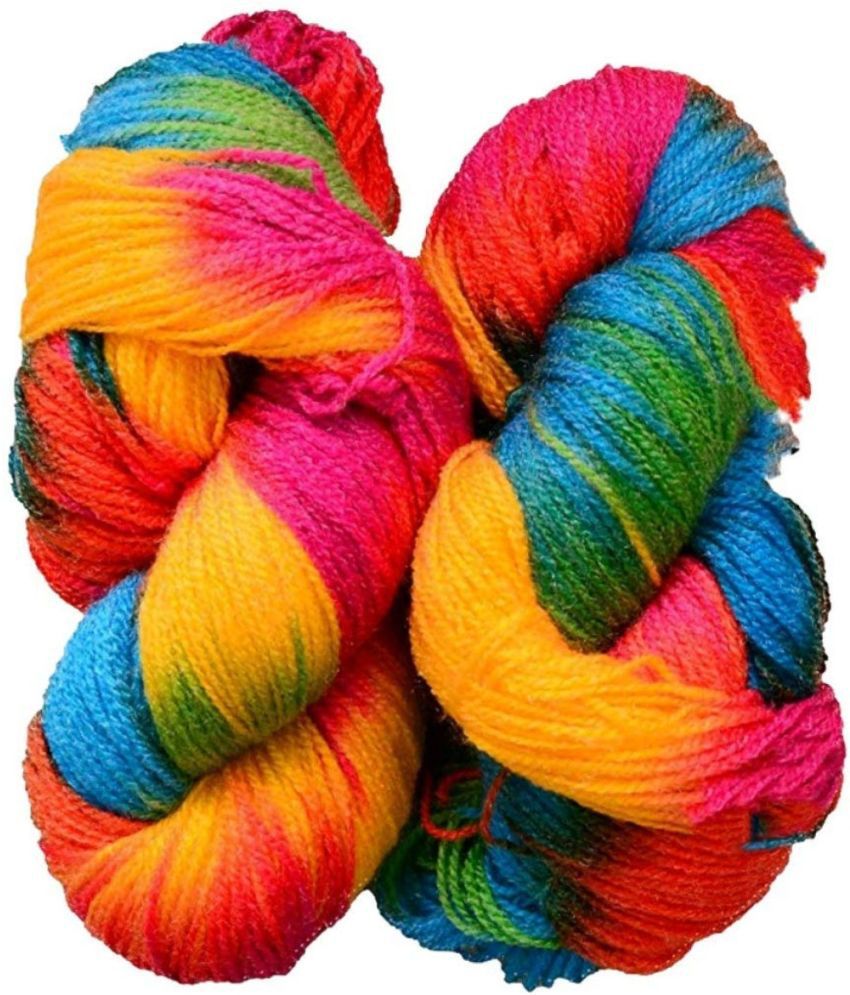     			Glowing Star knitting yarn (Rainbow) (200gms)