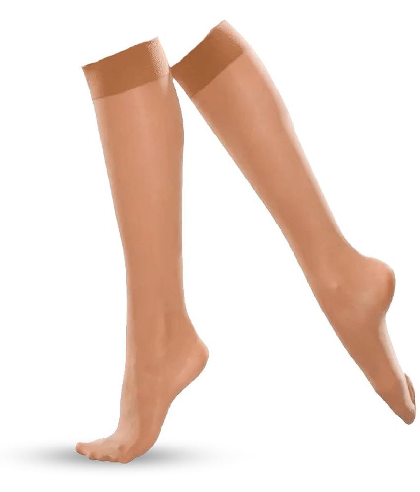     			HealthShine Medical Compression Stocking Knee Length For Men&Women XXXL Knee Support (Beige)
