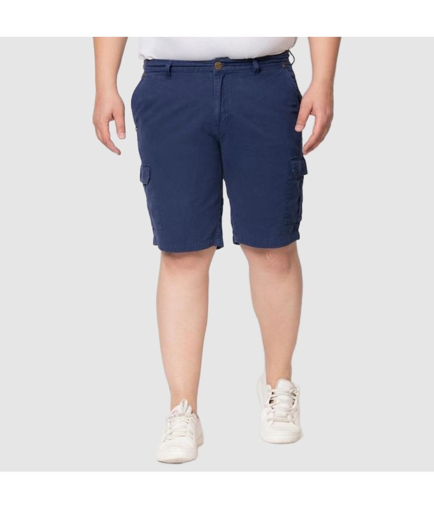     			IVOC Blue Cotton Men's Cargos ( Pack of 1 )