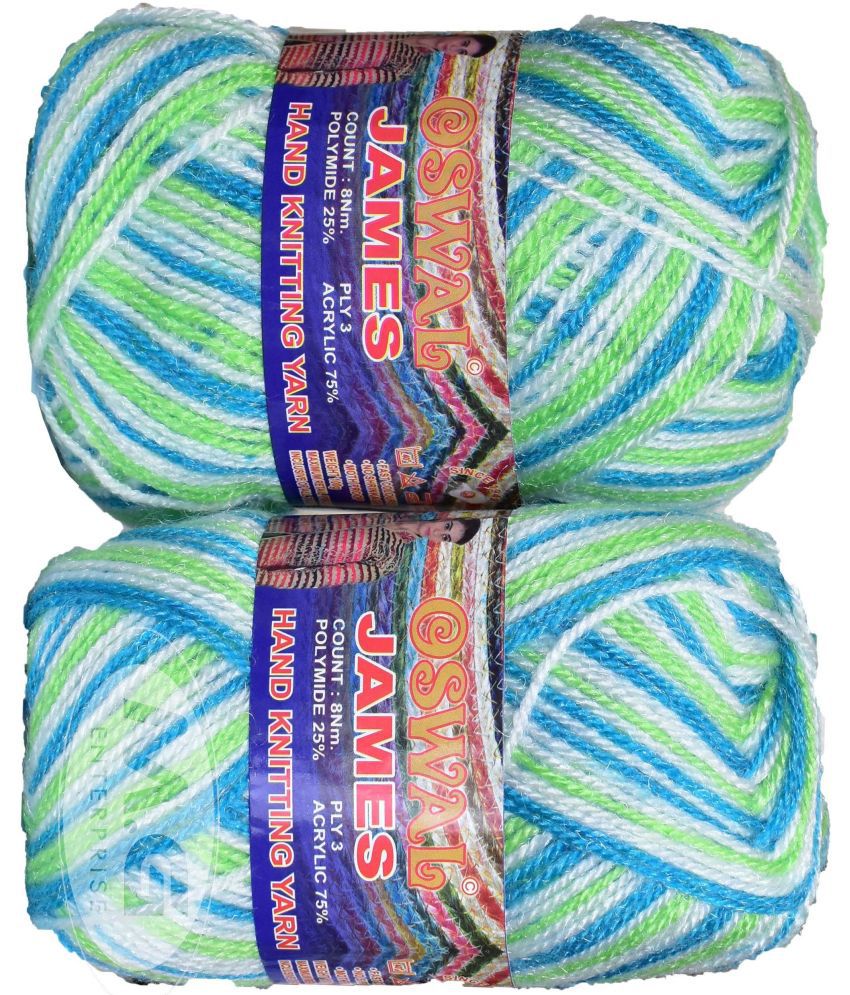     			James Knitting  Yarn Wool, Parrot Teal Ball 200 gm  Best Used with Knitting Needles, Crochet Needles  Wool Yarn for Knitting
