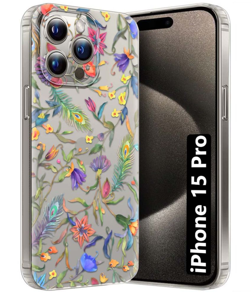     			NBOX Multicolor Printed Back Cover Silicon Compatible For Apple iPhone 15 Pro ( Pack of 1 )