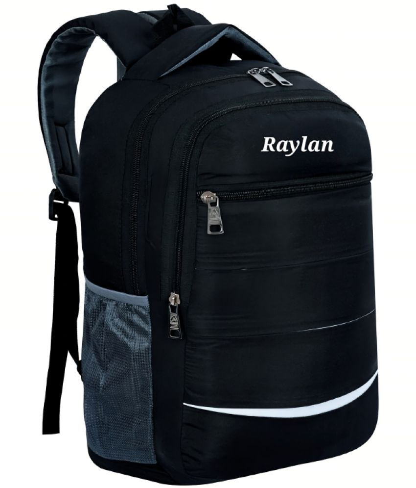     			Raylan Black Polyester Backpack ( 25 Ltrs )