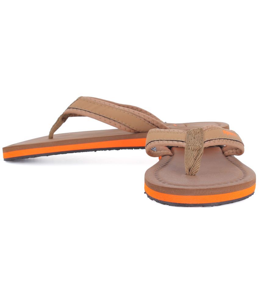     			Sparx Orange Men's Thong Flip Flop