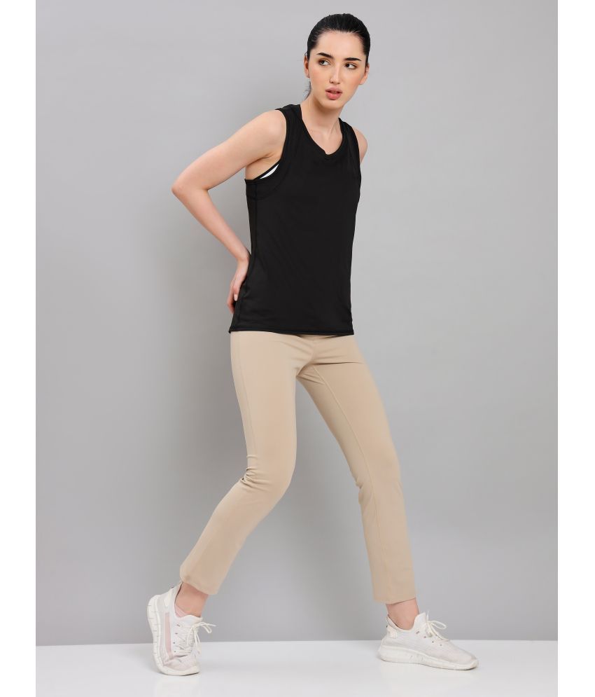     			Technosport Beige Polyester Women's Gym Trackpants ( Pack of 1 )