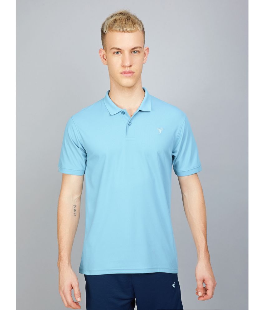     			Technosport Turquoise Polyester Slim Fit Men's Sports Polo T-Shirt ( Pack of 1 )