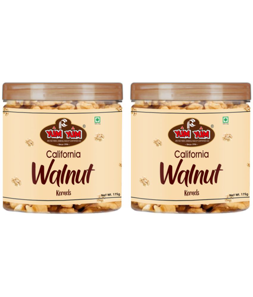     			YUM YUM Premium California Walnut Kernels Akhrot Giri 350g (Pack of 2-175g Jar Each)