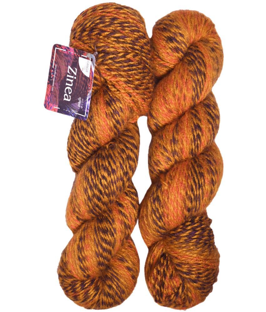     			Zinea Hand Knitting Yarn (Mustard Granite) (Hanks-200gms)