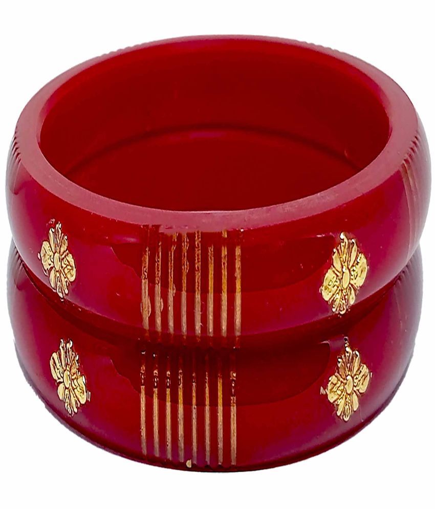     			Bovzen Red Bangle ( Pack of 2 )