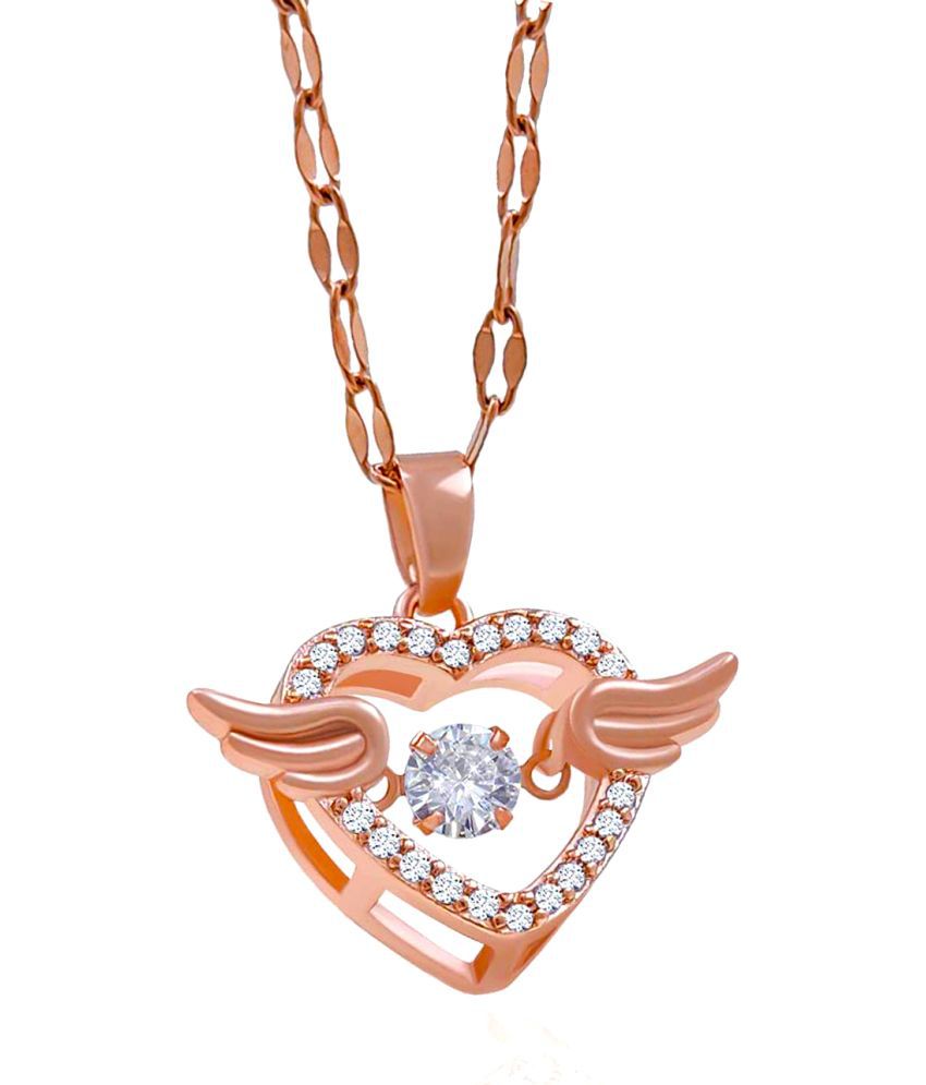     			FASHION FRILL Rose Gold Pendant ( Pack of 1 )