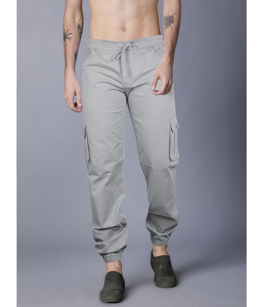     			JB JUST BLACK Regular Flat Men's Joggers - Grey ( Pack of 1 )