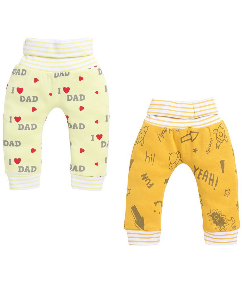     			TINYO Golden Yellow Cotton Trackpant For Unisex ( Pack of 2 )