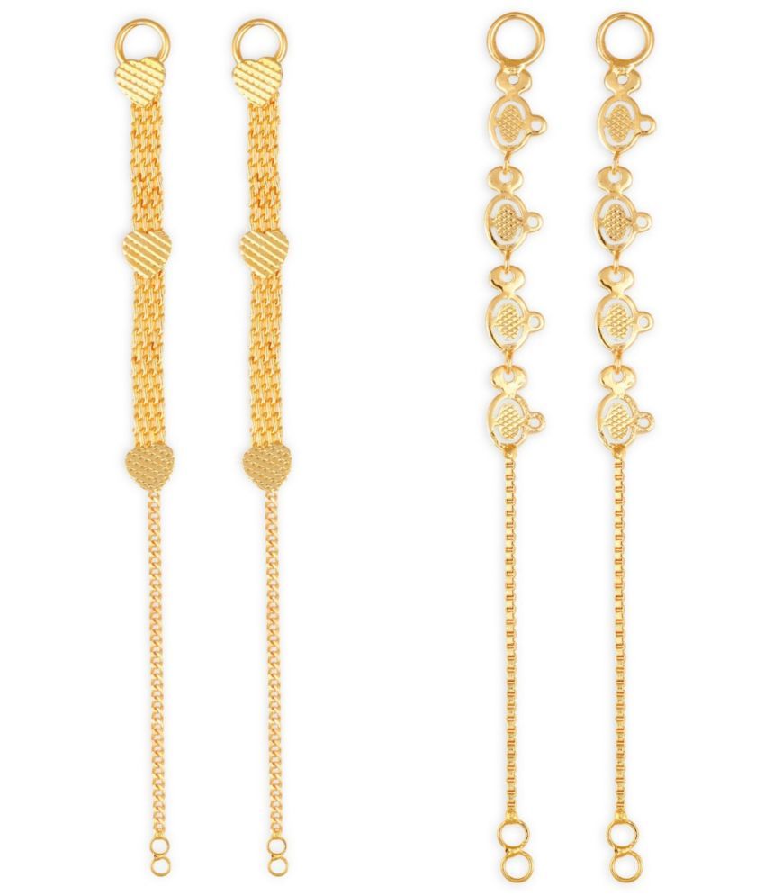     			VIVASTRI Gold Ear Chain Earrings ( Pack of 2 )