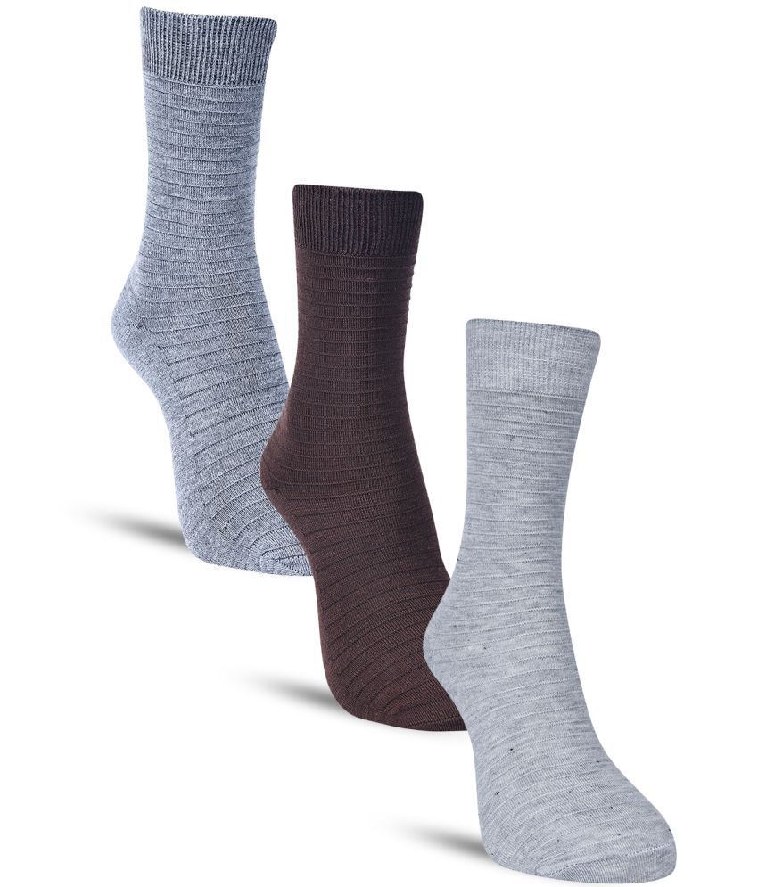     			Dollar Cotton Blend Men's Self Design Multicolor Ankle Length Socks ( Pack of 3 )