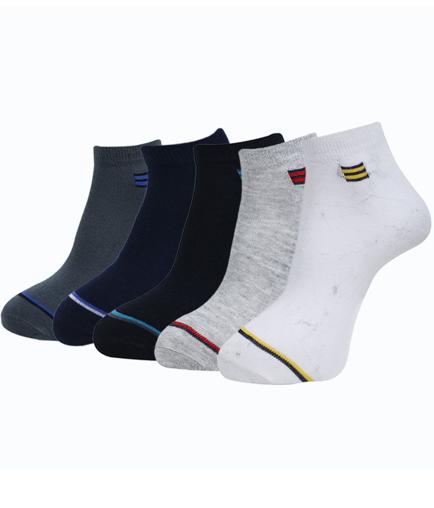     			Dollar Cotton Blend Men's Self Design Dark Grey Ankle Length Socks ( Pack of 6 )