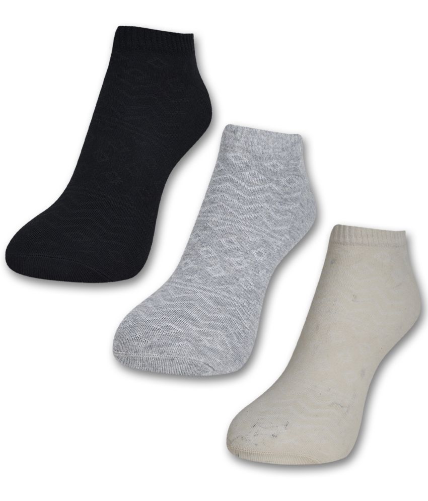     			Dollar Cotton Blend Men's Self Design Beige Ankle Length Socks ( Pack of 3 )
