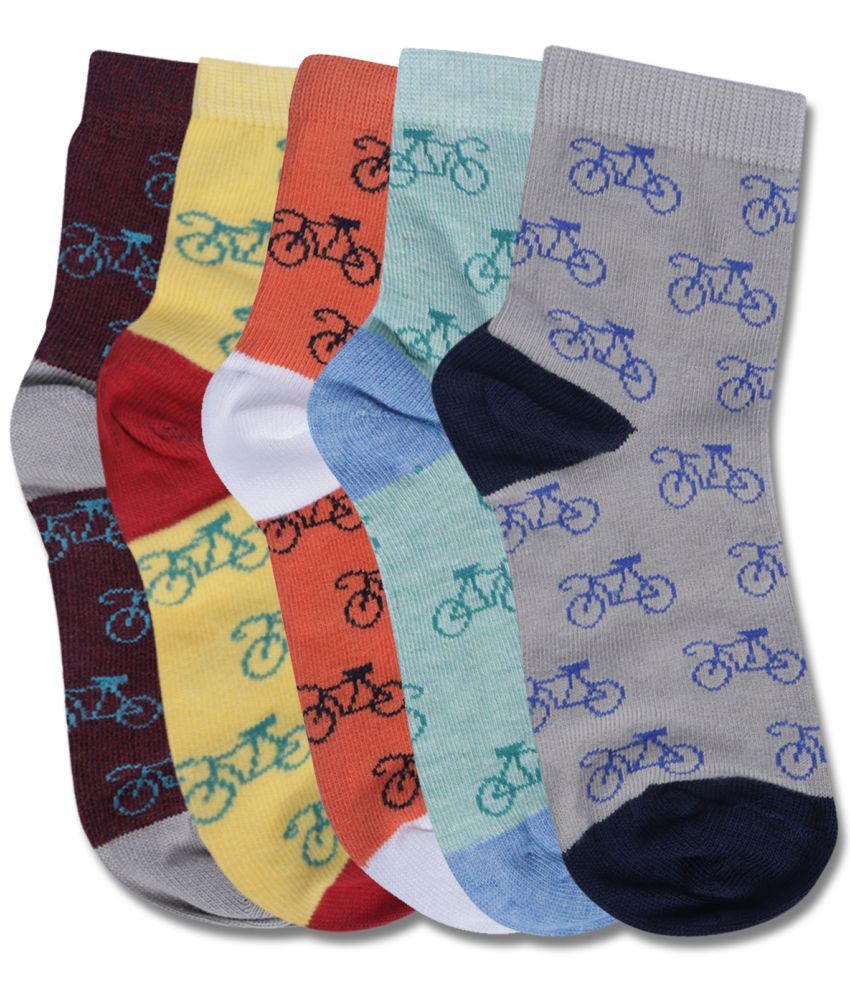     			Dollar Multicolor Cotton Blend Boy's Ankle Length Socks ( Pack of 5 )