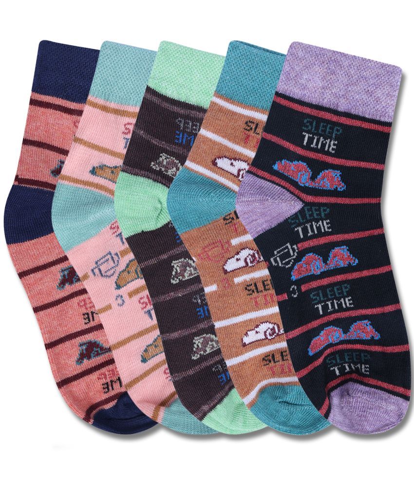     			Dollar Multicolor Cotton Blend Boy's Ankle Length Socks ( Pack of 5 )