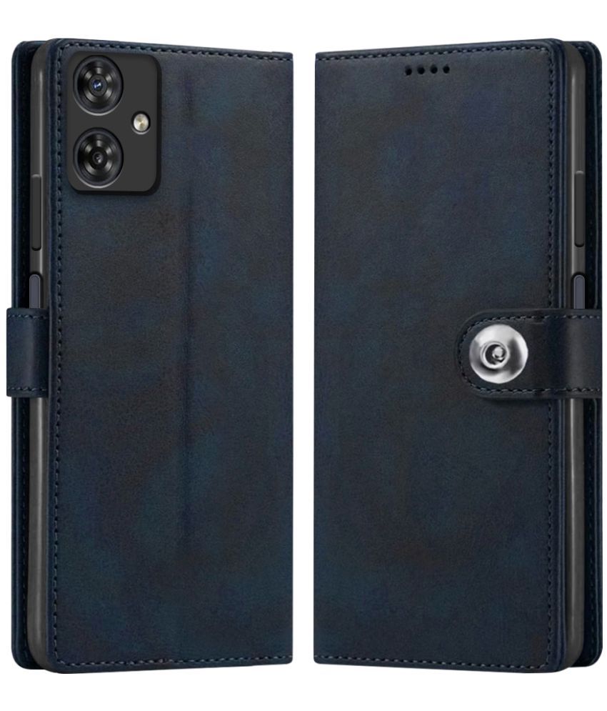     			Fashionury Blue Flip Cover Leather Compatible For Motorola G54 5G ( Pack of 1 )