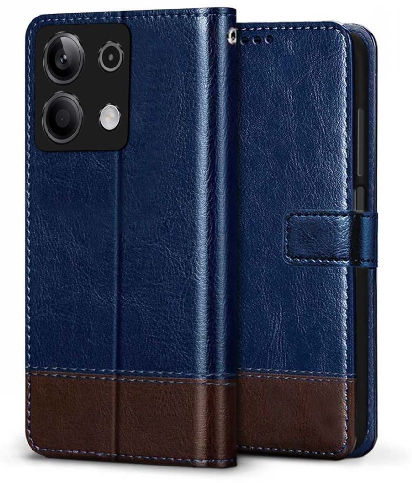     			Fashionury Blue Flip Cover Leather Compatible For Redmi Note 13 5G ( Pack of 1 )