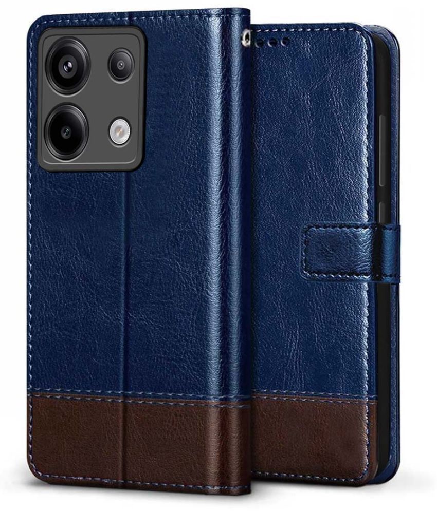     			Fashionury Blue Flip Cover Leather Compatible For Redmi Note 13 Pro 5G ( Pack of 1 )