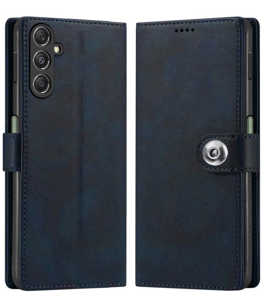     			Fashionury Blue Flip Cover Leather Compatible For Samsung Galaxy F34 5G ( Pack of 1 )