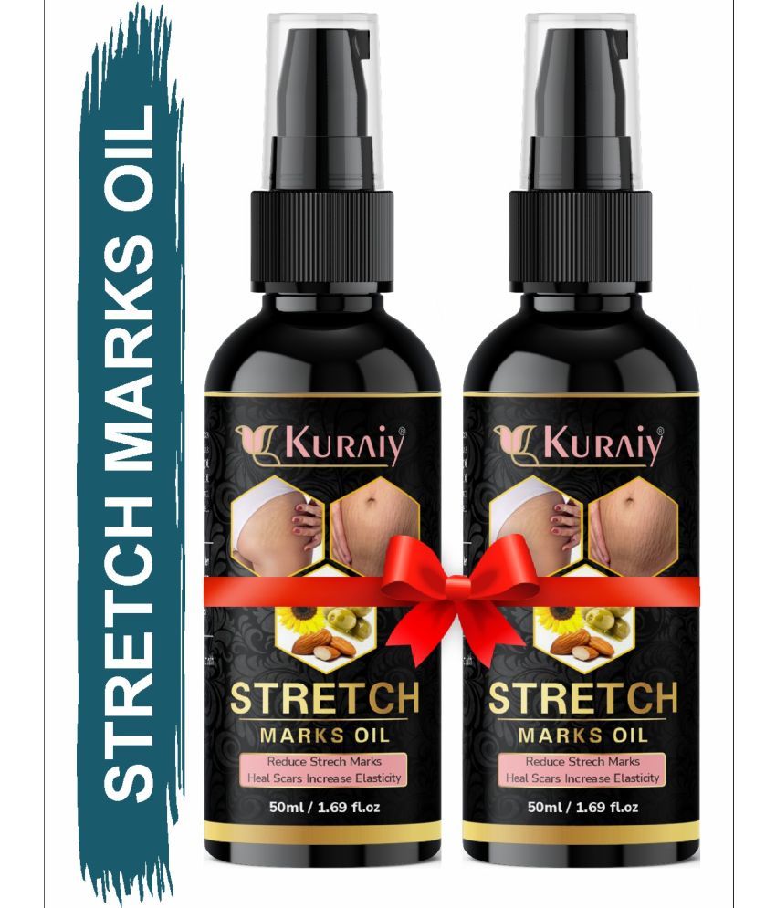     			Kuraiy stretch Oil for Stretch Marks Removal Post Pregnancy stretch mark cream oil (50 ml)Pack of 2