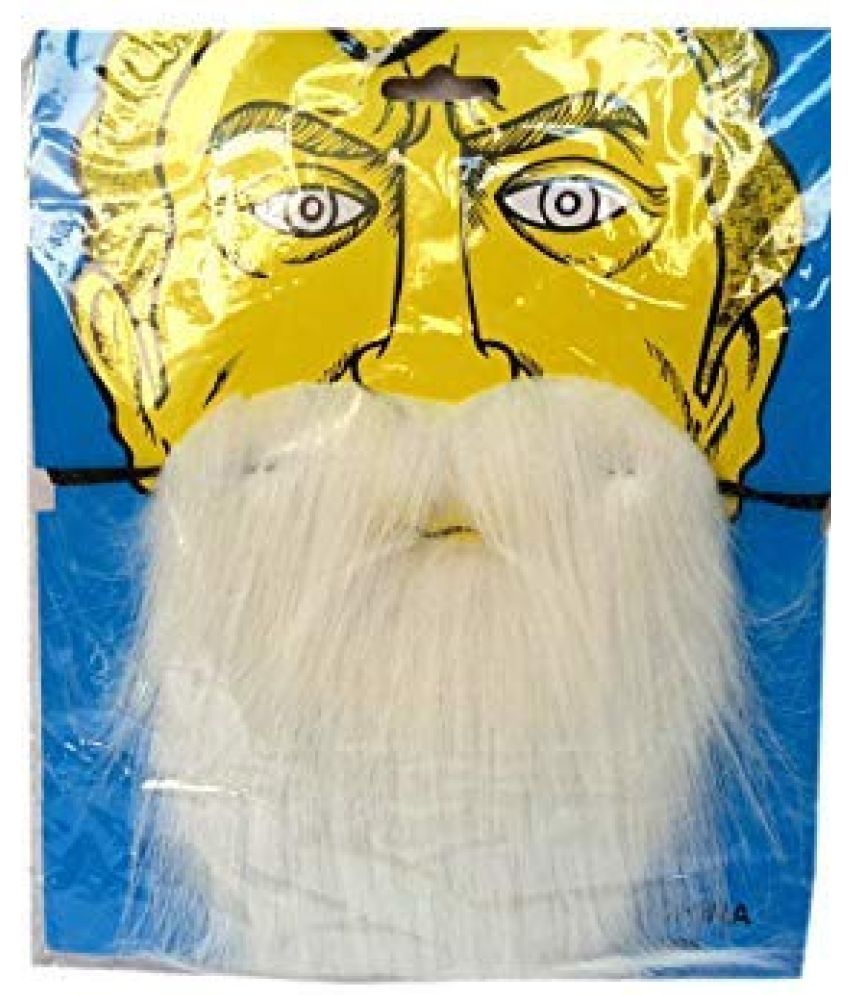     			Kaku Fancy Dresses Artificial Fake Beard For Costume Party Accessory/Party Props -White, Free Size, For Boys & Girls