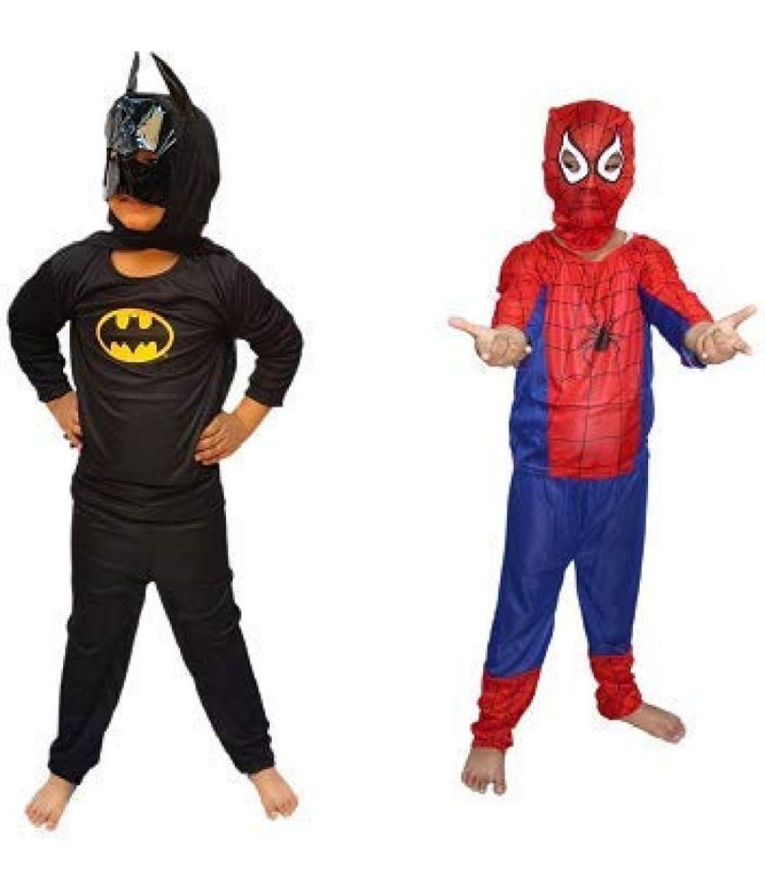     			Kaku Fancy Dresses Super Heros Costume Combo -Multicolor, 5-6 Years, For Boys