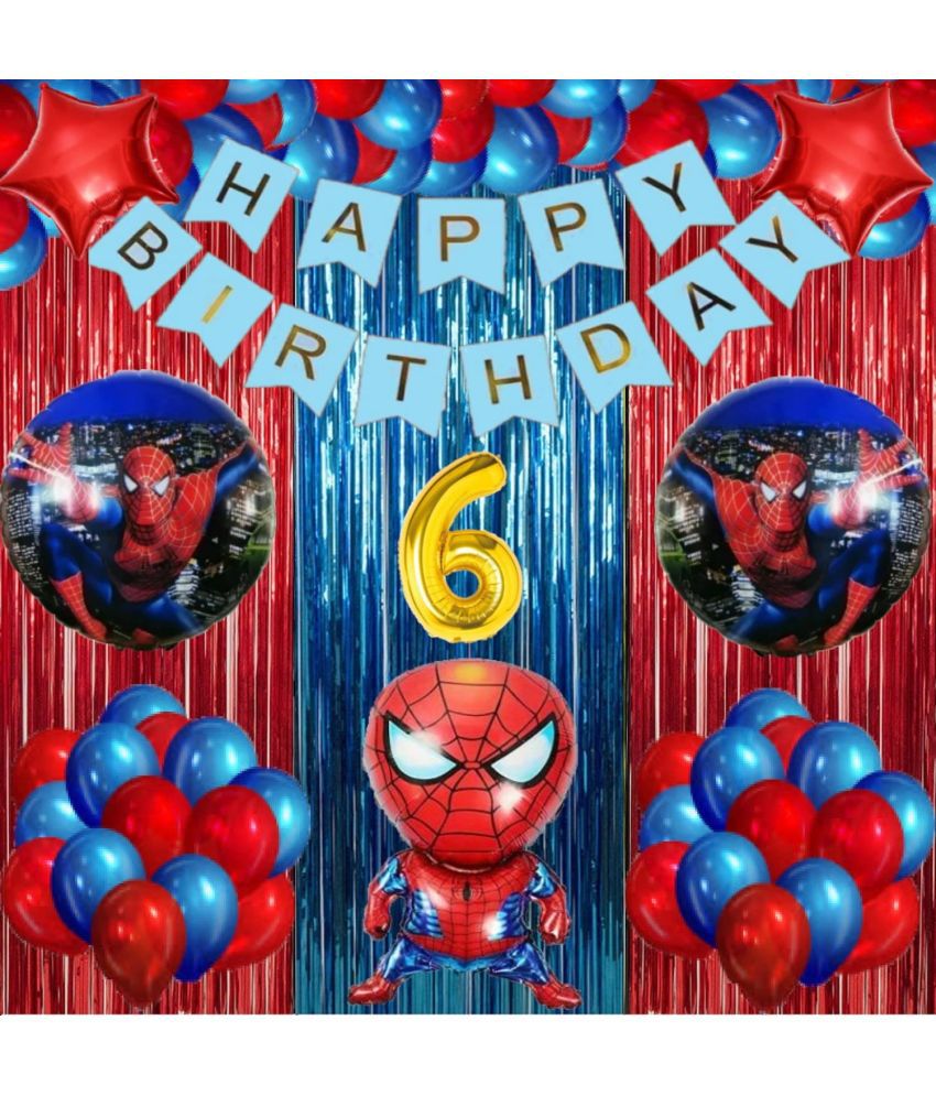     			Urban Classic 6th Birthday SpiderMan theme Decoration for Boys, Girls
