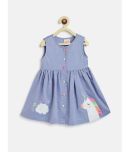 Nauti Nati Blue Cotton Baby Girl Frock ( Pack of 1 )